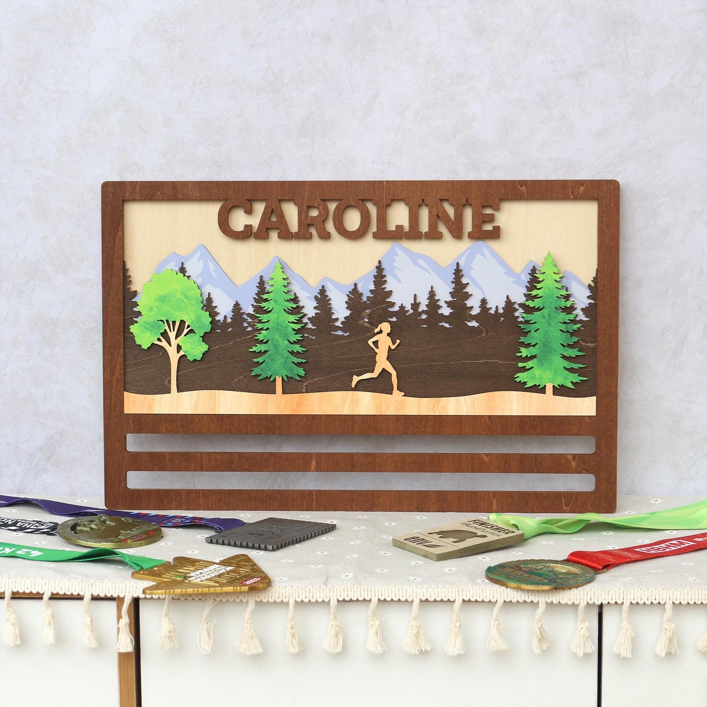 Medal Display Running Marathon, Custom Medal Holder, Gifts for Runners, Medal Hanger, Race Medal Holder, Gift for him, Birthday Gift