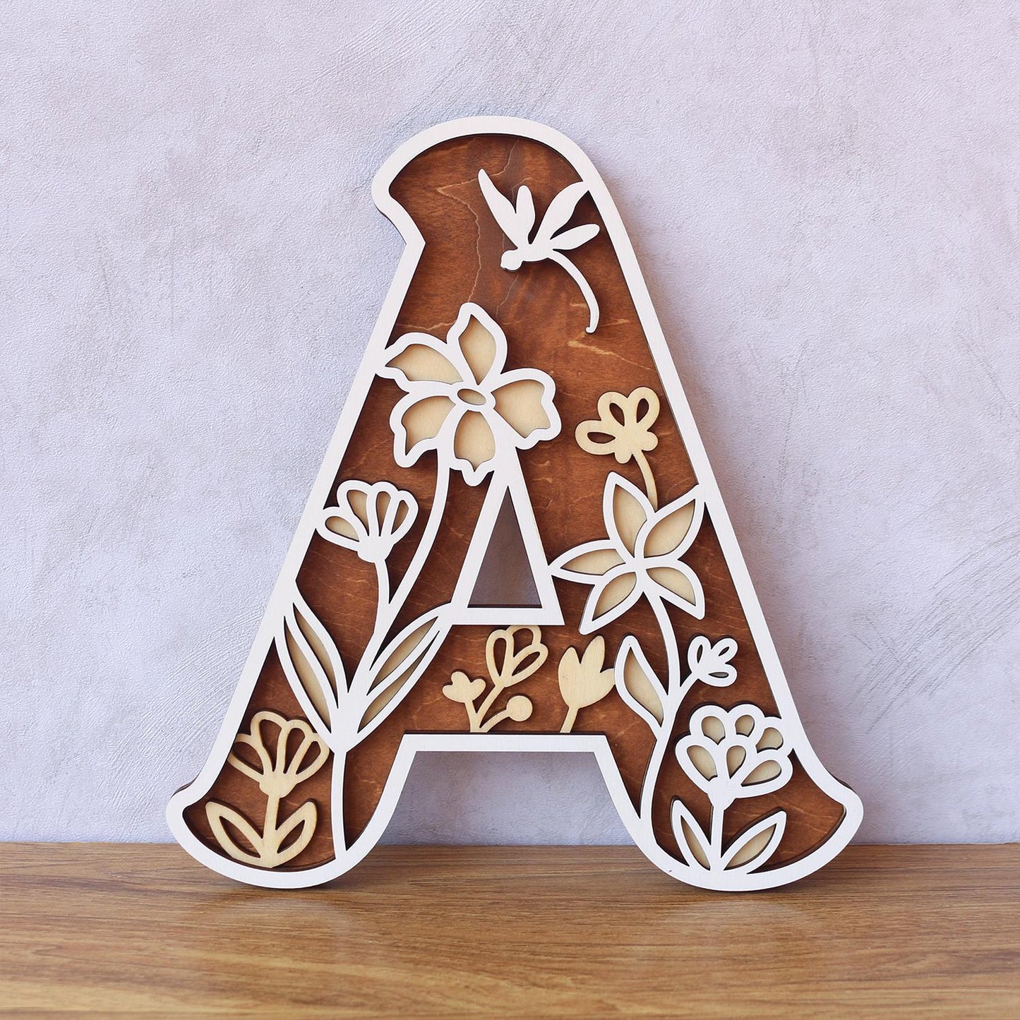 Wildflower Nursery Name Sign - Floral Wall Letters - 3D Wooden Wall Art - Baby Girl Room Decor - Baby Shower Gift - Baby Girl Gifts