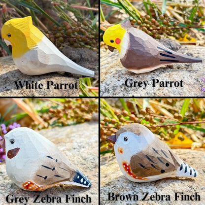 20 Style Wooden Birds Figurine, Hand Painted Cardinal Statue, Chubby Robin Figurine, Christmas tree decoration gifts, Gifts for Bird Lovers