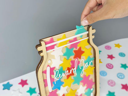 Smiley Training Reward Jar with Token System,Smiley Face Reward Jar,Magnetic Jar For Classroom,Chore Chart Gift for Kid,Back To School Gift.