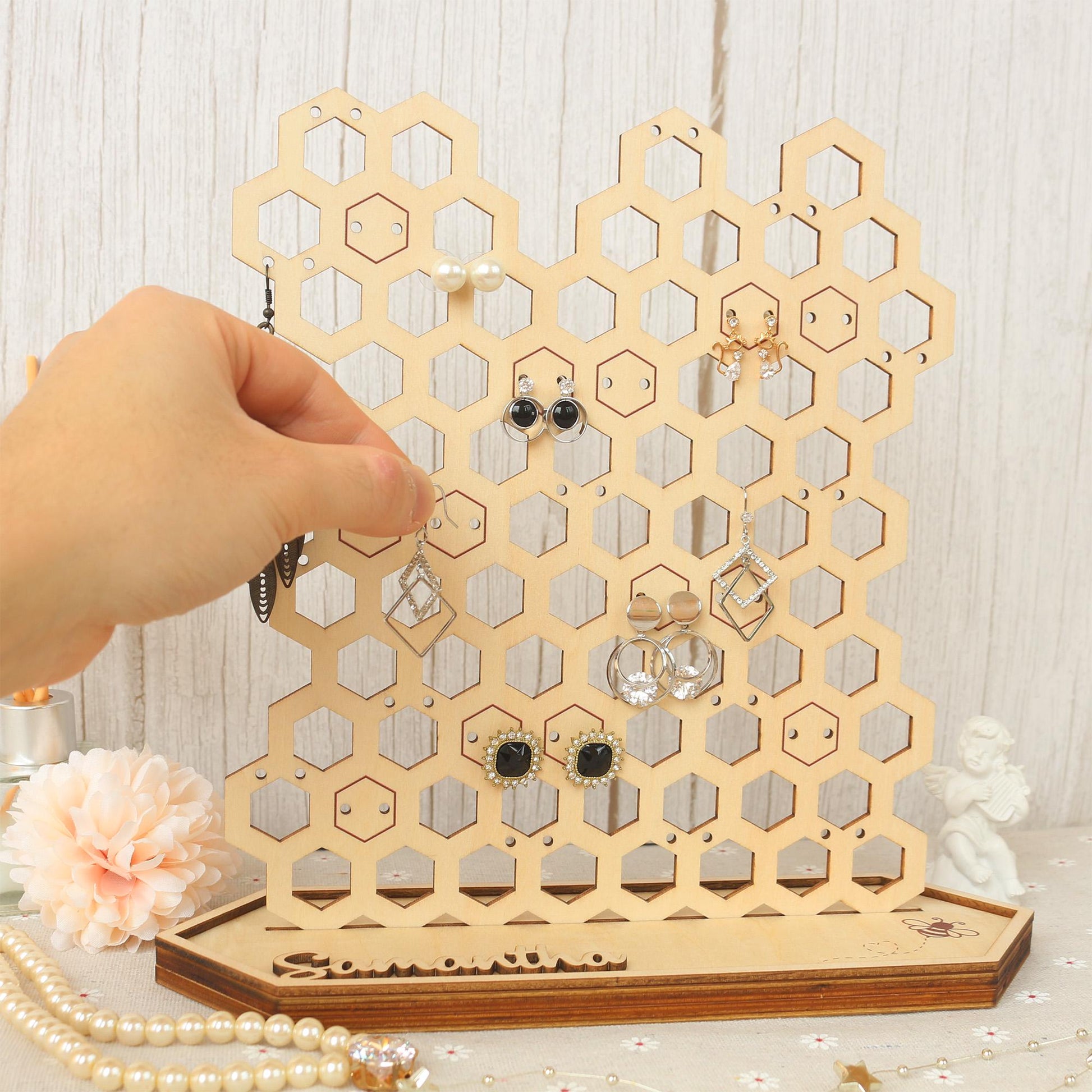 Jewelry Organizer Personalized Earring Stand Jewelry Organization Earring Holder Birthday Gifts for Her Mothers Day Gifts