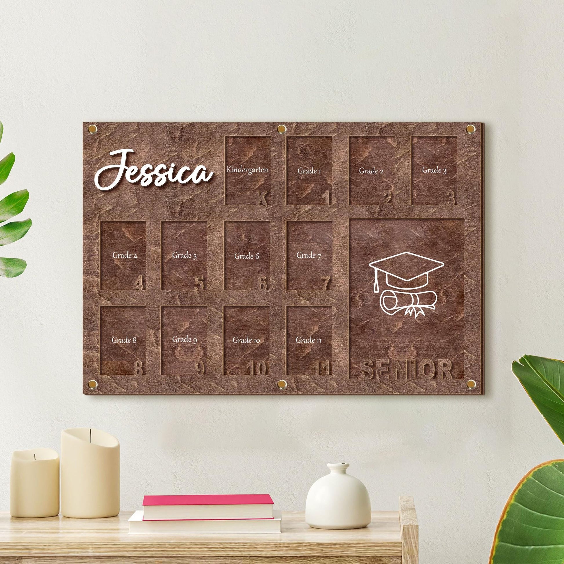 Custom K to Graduation School Picture Frame, Kindergarten To Grad School Picture Frame, School Year Picture Frame, K to 12 Grade Photo Frame