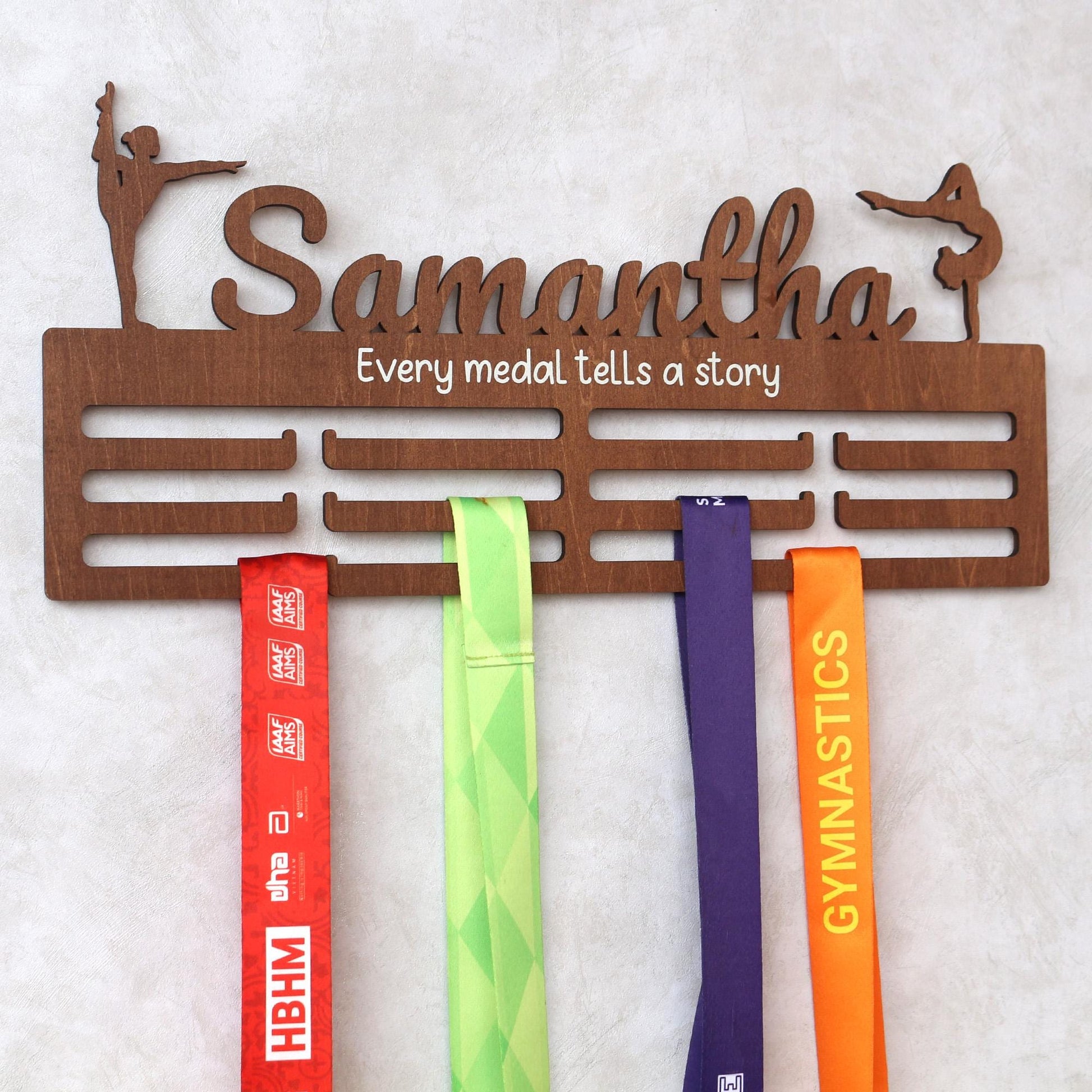 Medal Hanger, Gymanstics Medal Hanger, Bedroom Wall Hanging, Medal Display, Bedroom Sign, Bedroom Wall Art, Personalised Sign, Gymnast Sign