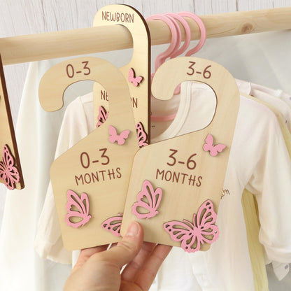 Baby Closet Dividers, Butterflies Baby Clothes Dividers, Baby Clothes Organisation, Infant Clothes Hangers, Baby Girl Shower Gift