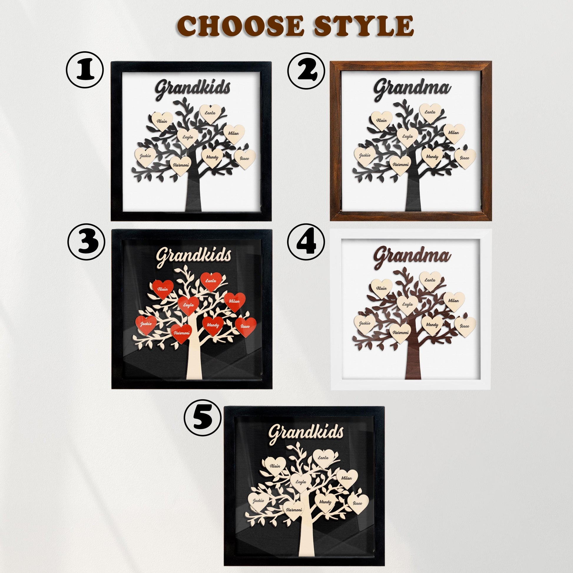 Personalized Family Wooden Frame,Mother Day Gift From Grandkid,Best Mom,Mom Grandma Gift,Grandkid Names,Mother's Day,Father's Day,Home Decor