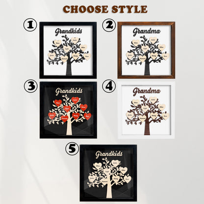 Personalized Family Wooden Frame,Mother Day Gift From Grandkid,Best Mom,Mom Grandma Gift,Grandkid Names,Mother's Day,Father's Day,Home Decor