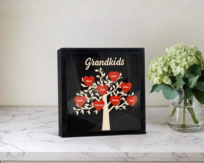 Personalized Family Wooden Frame,Mother Day Gift From Grandkid,Best Mom,Mom Grandma Gift,Grandkid Names,Mother's Day,Father's Day,Home Decor