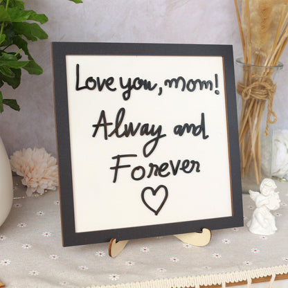 Personalized Handwriting Sign | Handwriting Sign 3D with wood and acrylic | Unique Gift for Mom, Dad, Grandparents, Teacher