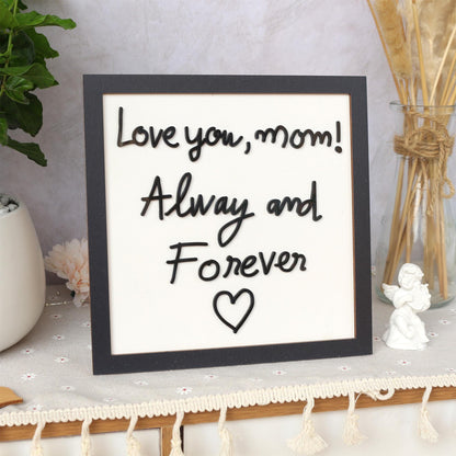 Personalized Handwriting Sign | Handwriting Sign 3D with wood and acrylic | Unique Gift for Mom, Dad, Grandparents, Teacher