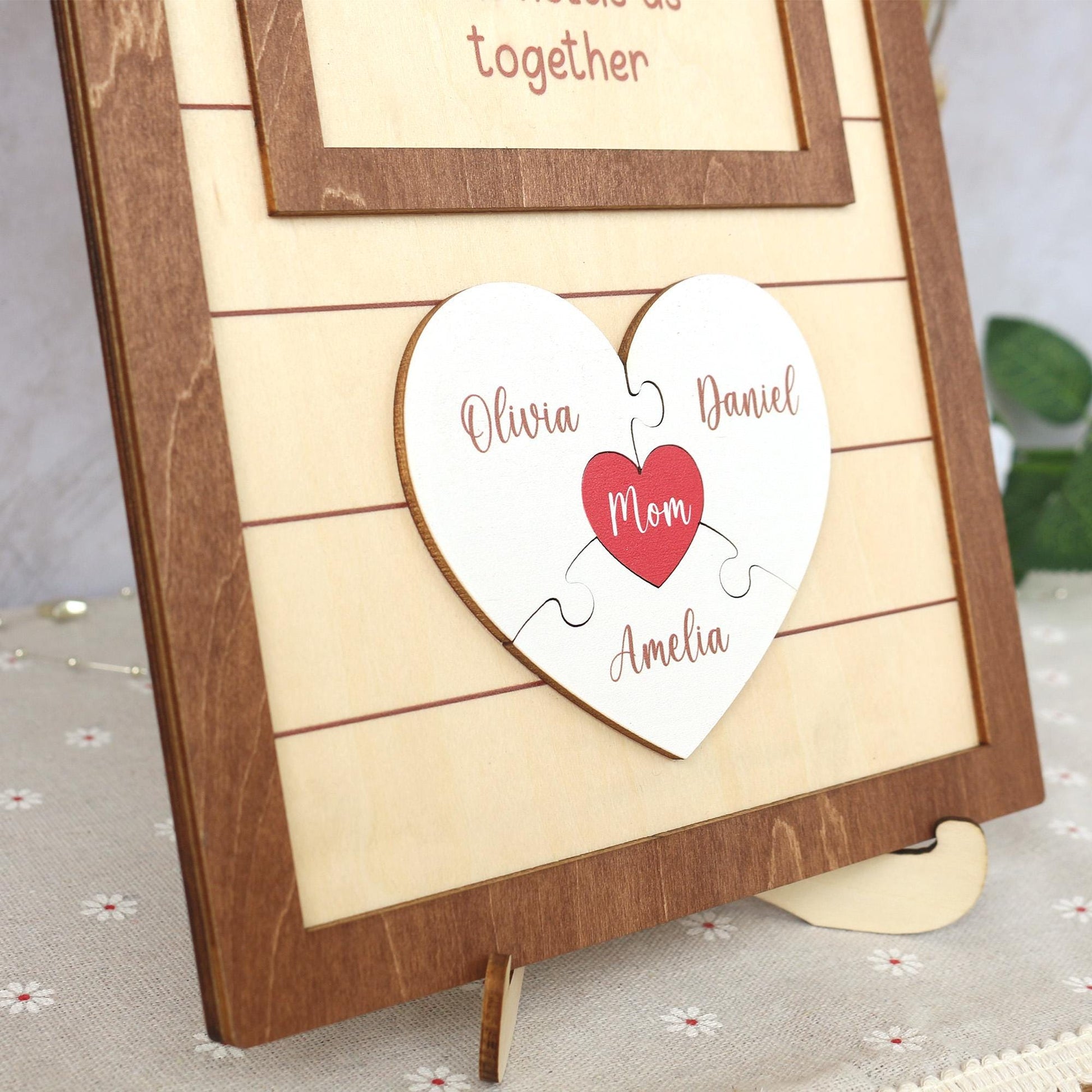 Custom Mom Puzzle Sign With Kids Name, Mother's Day Puzzle Sign, Gift for Mom, Mom Gift From Kids, New Mom Gift, Mother In Law Gift