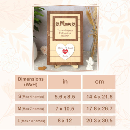 Custom Mom Puzzle Sign With Kids Name, Mother's Day Puzzle Sign, Gift for Mom, Mom Gift From Kids, New Mom Gift, Mother In Law Gift