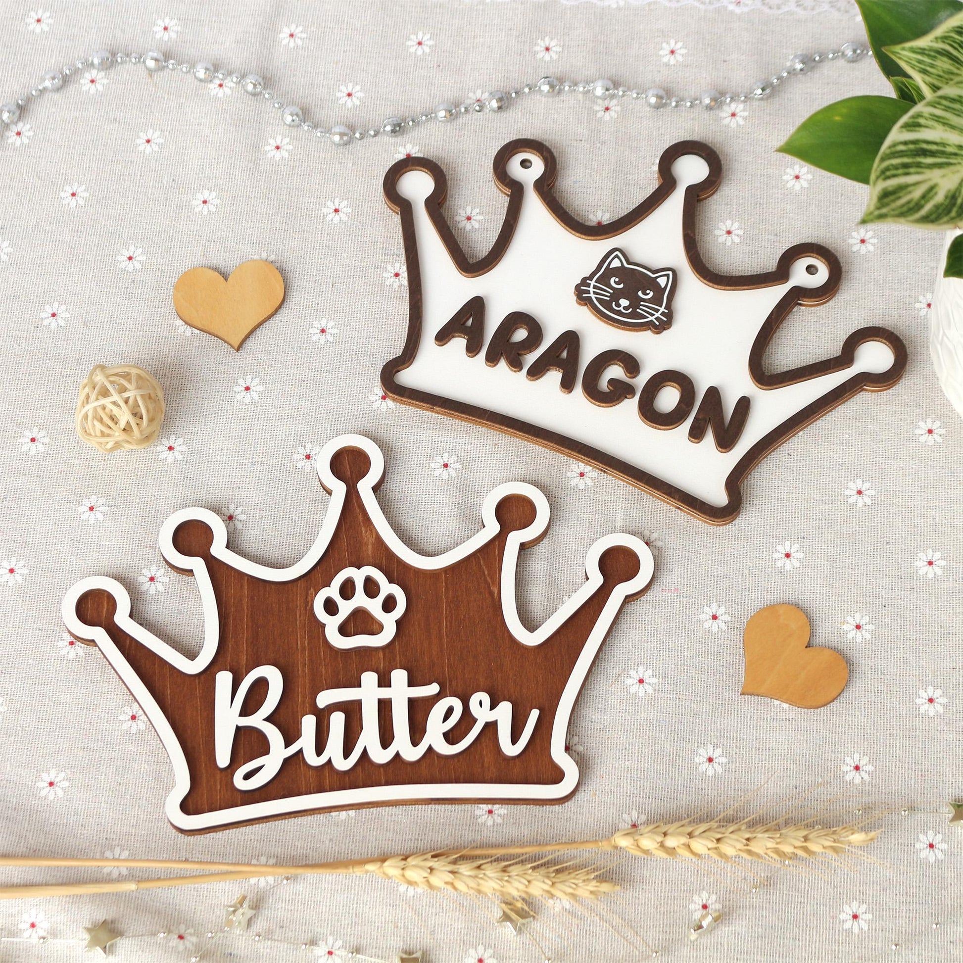 Wooden Dog Name Sign  Personalized Pet Name Plaque for Pet House, Room, Crate, Kennel, or Feeding Area  Cat Name Tag  Dog House Sign