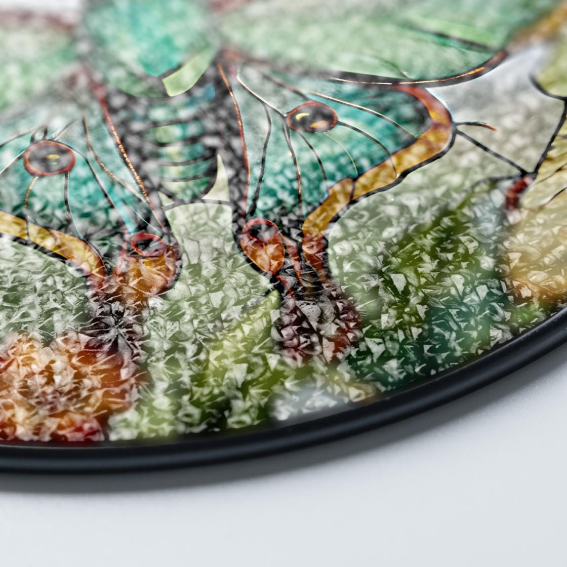 Luna Moth Butterfly Stained Glass Suncatcher,Butterfly Handmade Window Hanging,Nature Inspired Home Decor,Mother Day Gift,Modern Home Decor