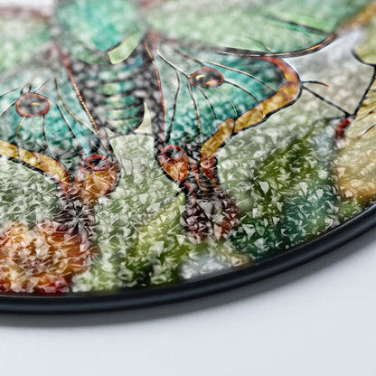 Luna Moth Butterfly Stained Glass Suncatcher,Butterfly Handmade Window Hanging,Nature Inspired Home Decor,Mother Day Gift,Modern Home Decor