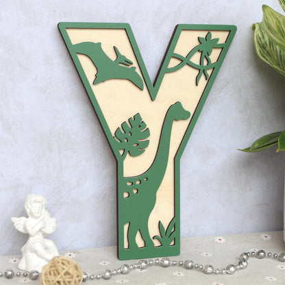 Dinosaur Name Sign - Dinosaur Letters- Personalised Name Sign - Custom Name Decor - - Dinosaur Wall Art - Baby Gift - Nursery Decor