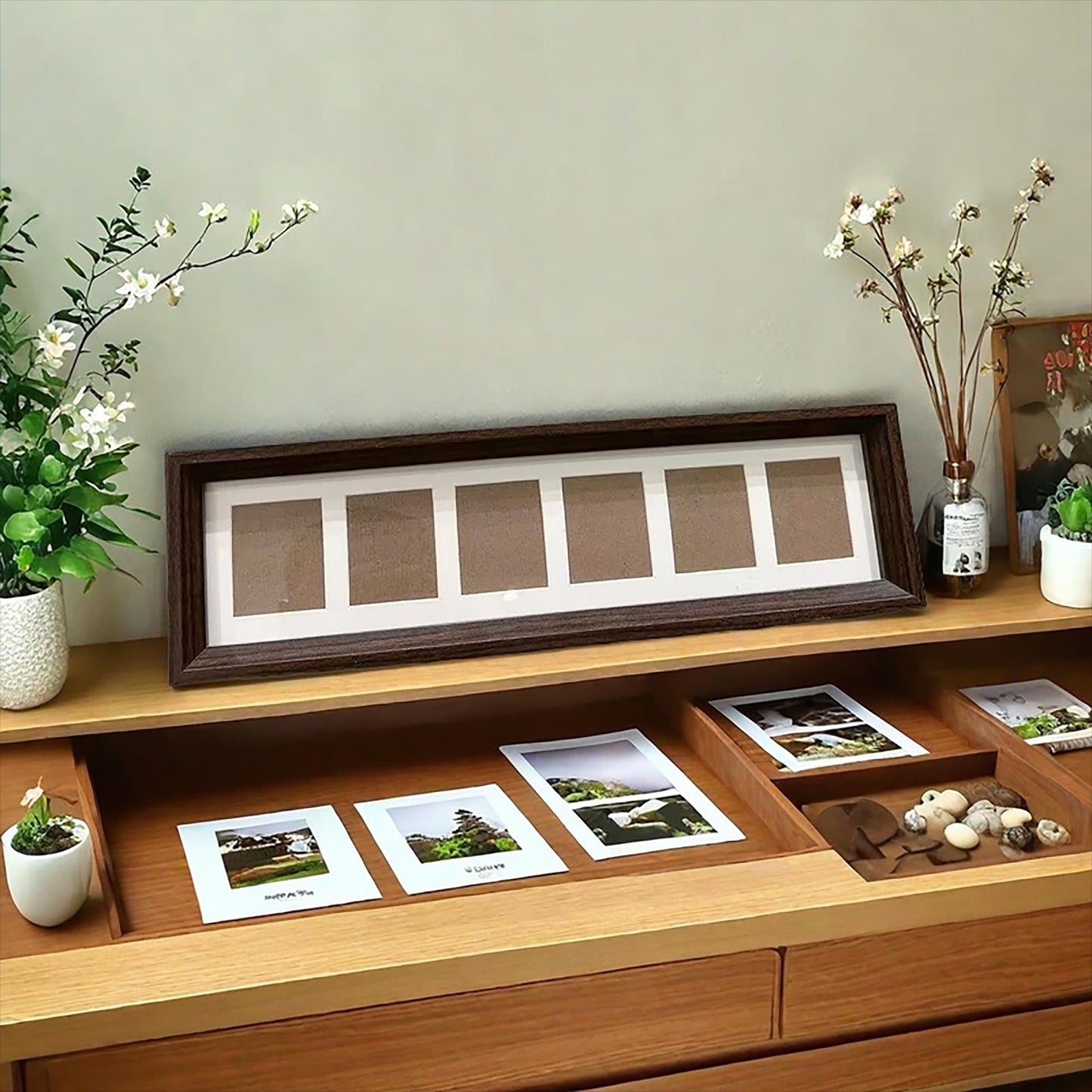 Wooden Collage Frame,Personalized Wooden Cat Photo Frame,Gift for Pet Lovers,Rustic Keepsake