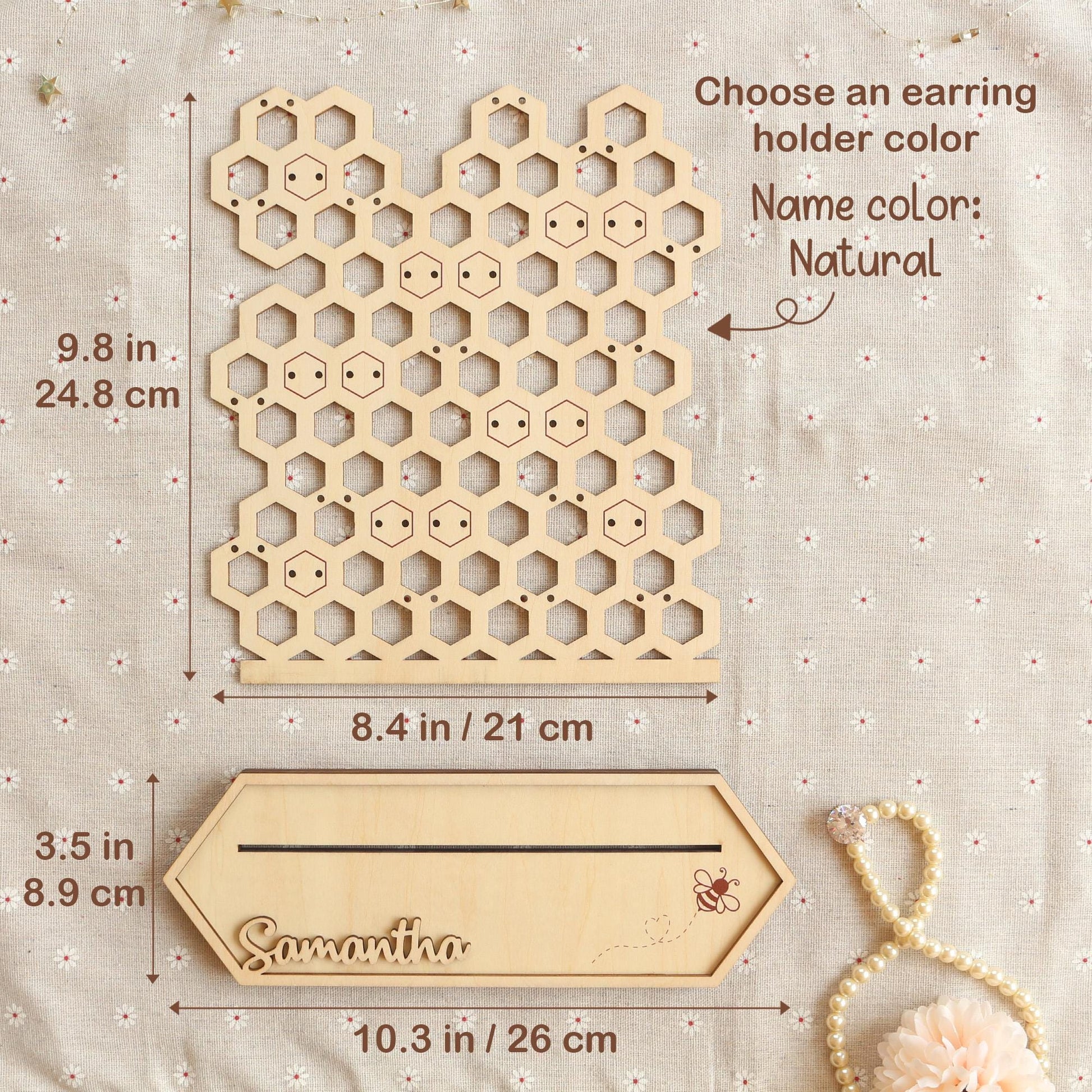 Jewelry Organizer Personalized Earring Stand Jewelry Organization Earring Holder Birthday Gifts for Her Mothers Day Gifts