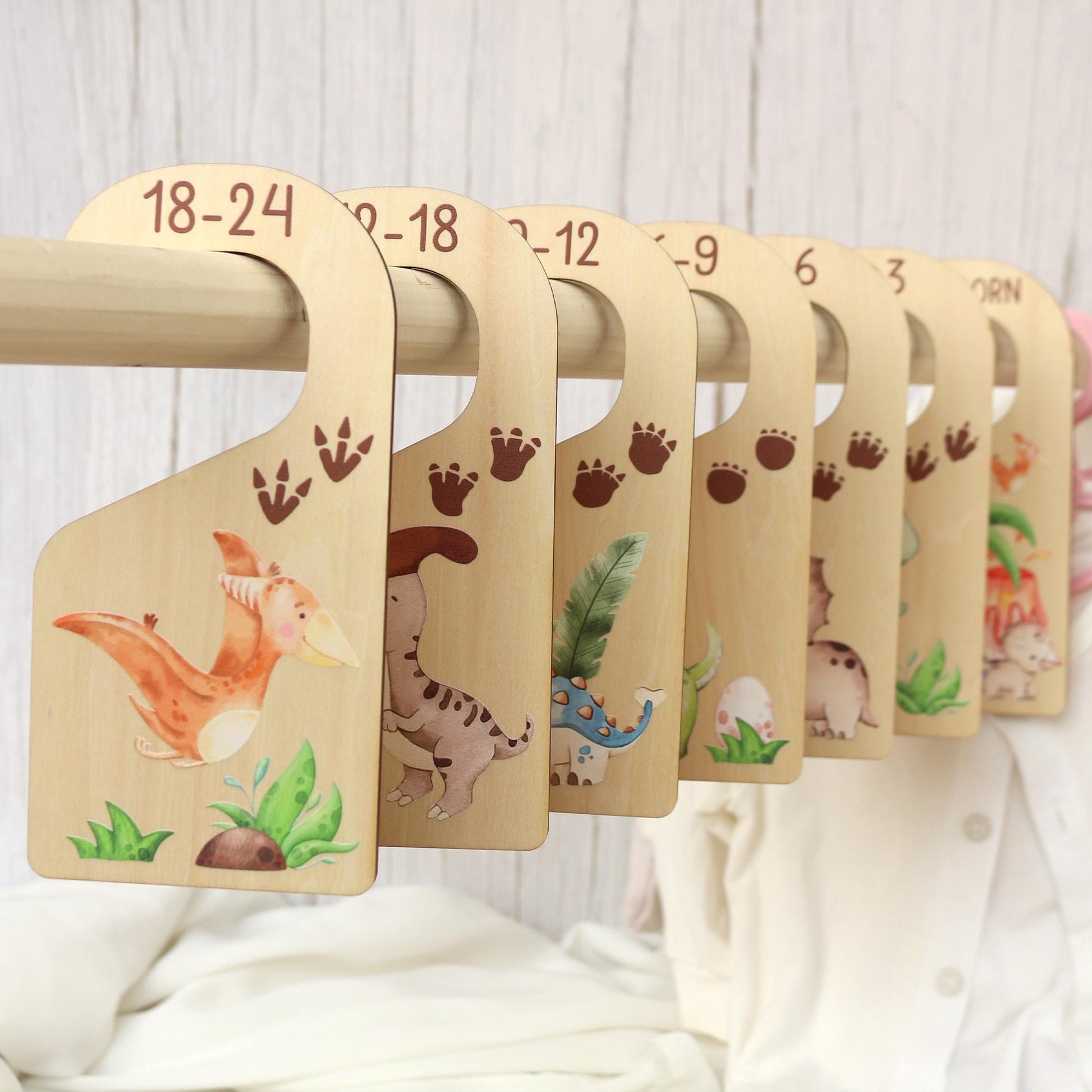 Dinosaur Baby Clothes Dividers, Baby Closet Dividers, Baby Clothes Organisation, Infant Clothes Hangers, Baby Boy Shower Gift