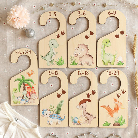 Dinosaur Baby Clothes Dividers, Baby Closet Dividers, Baby Clothes Organisation, Infant Clothes Hangers, Baby Boy Shower Gift