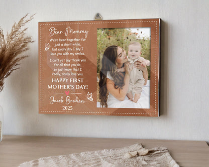 Personalized First Mother's Day Picture Frame,1st Mother's Day Gift from Baby,Dear Mommy Poem,Mother's Day 2025 Gift New Mom,Gift for Wife