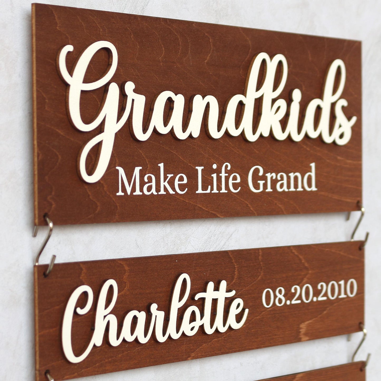 Personalized Grandchildren Sign, Wooden Family Name Plaque, Grandkids Sign, Grandparents Plaque, Gift For Grandparent, Gift For Mom
