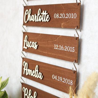 Personalized Grandchildren Sign, Wooden Family Name Plaque, Grandkids Sign, Grandparents Plaque, Gift For Grandparent, Gift For Mom