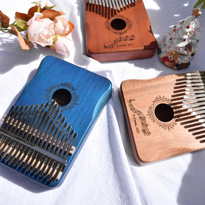 17-Key Personalized Kalimba | African Thumb Piano with Engraving | Unique Gift for Kids, Adults & Music Enthusiasts