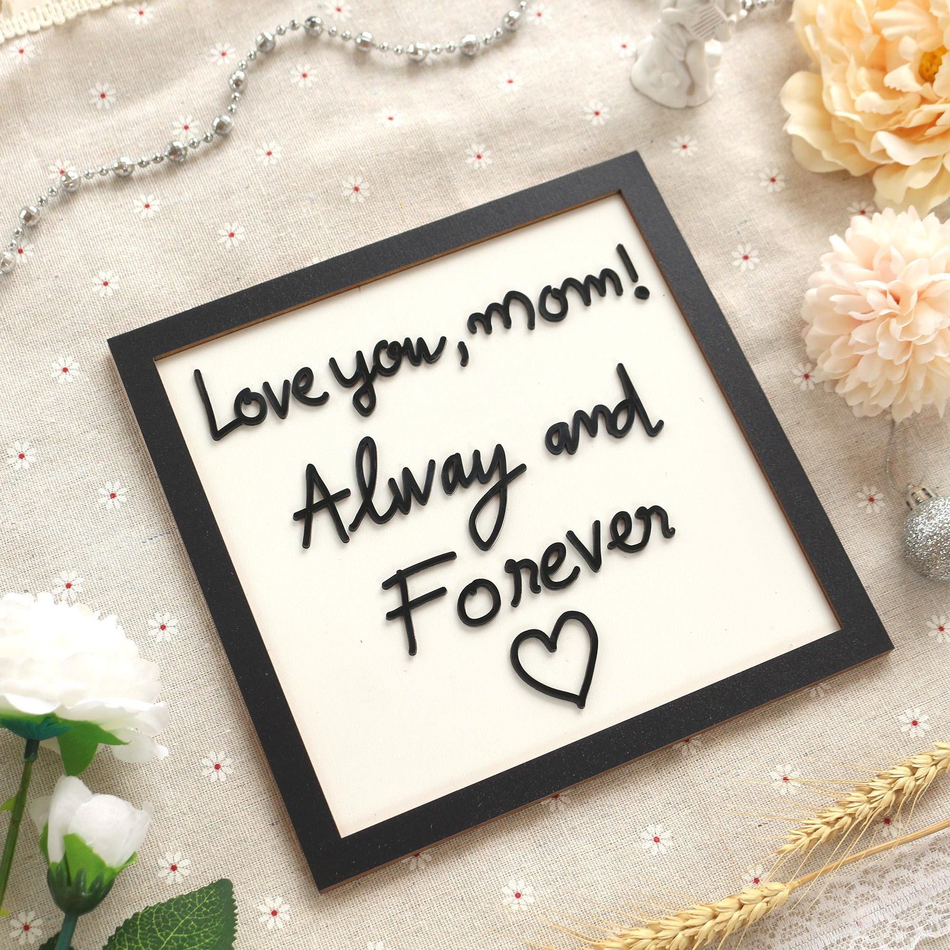 Personalized Handwriting Sign | Handwriting Sign 3D with wood and acrylic | Unique Gift for Mom, Dad, Grandparents, Teacher