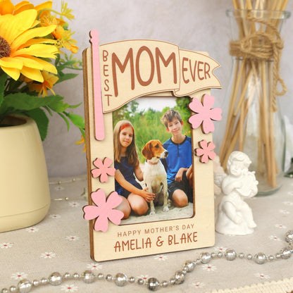 Mothers Day Photo Magnet, Mother's Day Gift, Photo Frame, Gift for Mom, Gift for Grandma, Mothers Day Picture Frame, Kids Photo for Fridge