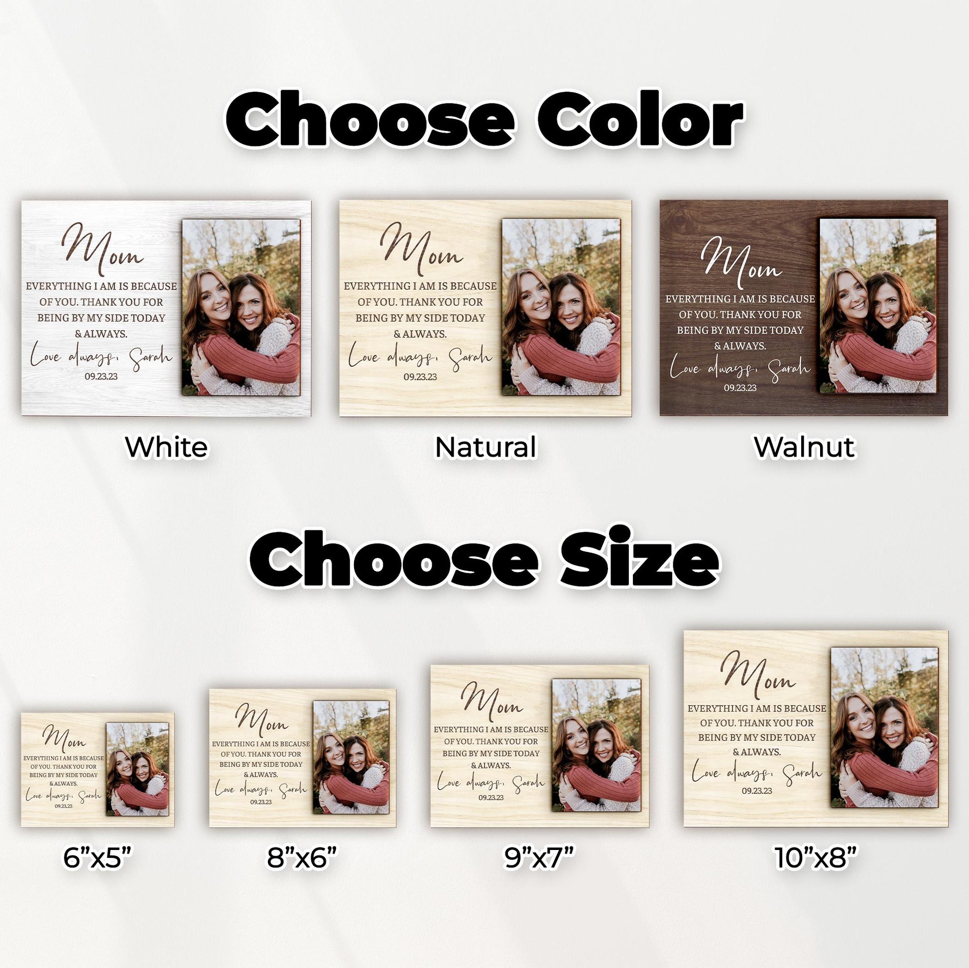 Mother of the Bride Gift from the Bride,Photo on Wood,Picture Frame,Father of the Bride Gift from Bride,Wedding Gift Mom Dad from Daughter