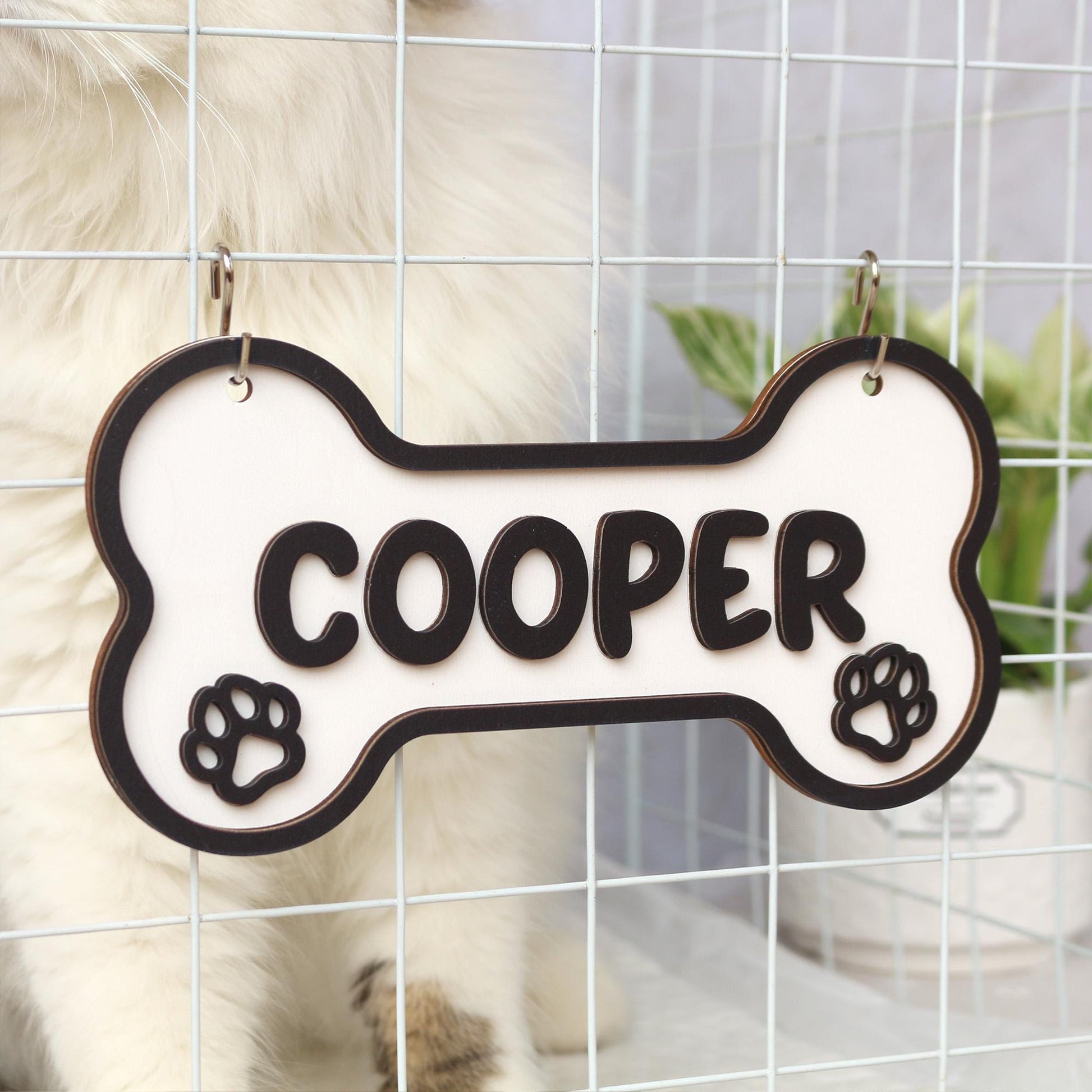 Wooden Dog Name Sign  Personalized Pet Name Plaque for Pet House, Room, Crate, Kennel, or Feeding Area  Dog Sign  Dog House Sign