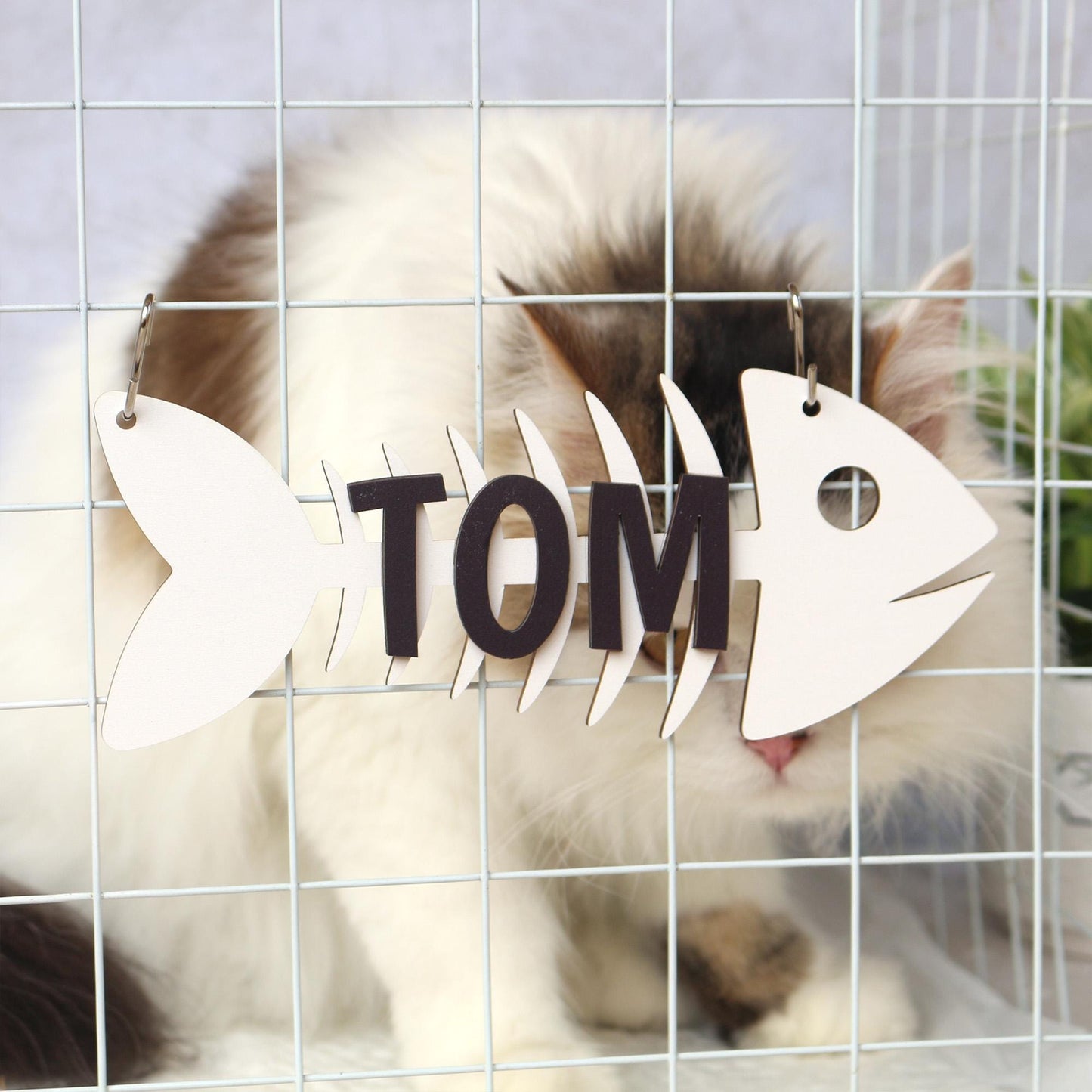 Wooden Cat Name Tag  Personalized Pet Name Sign for Pet House, Room, Crate, Kennel, or Feeding Area  Dog Plaque  Cat House Sign