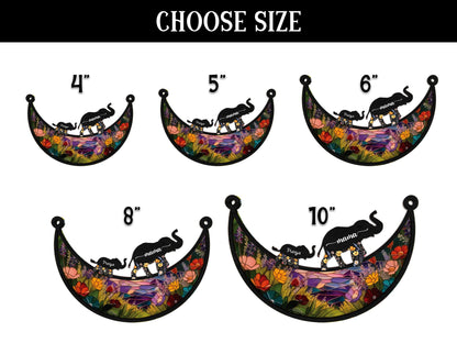 Custom Mother's Day Elephant Suncatcher, Elephant Family suncatcher, Elephant Mother's day Gift, Elephant Decor, Gift For mom, Grandma Gift