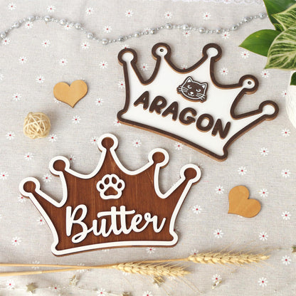 Wooden Dog Name Sign  Personalized Pet Name Plaque for Pet House, Room, Crate, Kennel, or Feeding Area  Cat Name Tag  Dog House Sign