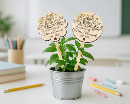 Teacher Gift Card Holder,Teacher Plant Sign,Teacher Appreciation,Thank You Teacher End of Year,Teacher Keepsake,Helping Me Grow,Garden Tag