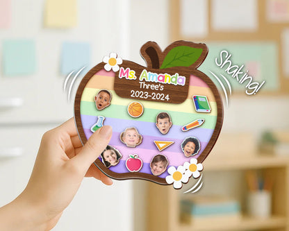 Personalized Teacher Apple Magnet,Thank You Teacher Gift,Teacher Shaker,End Of Year,Teacher Locker,Teacher Appreciation Gift From Student