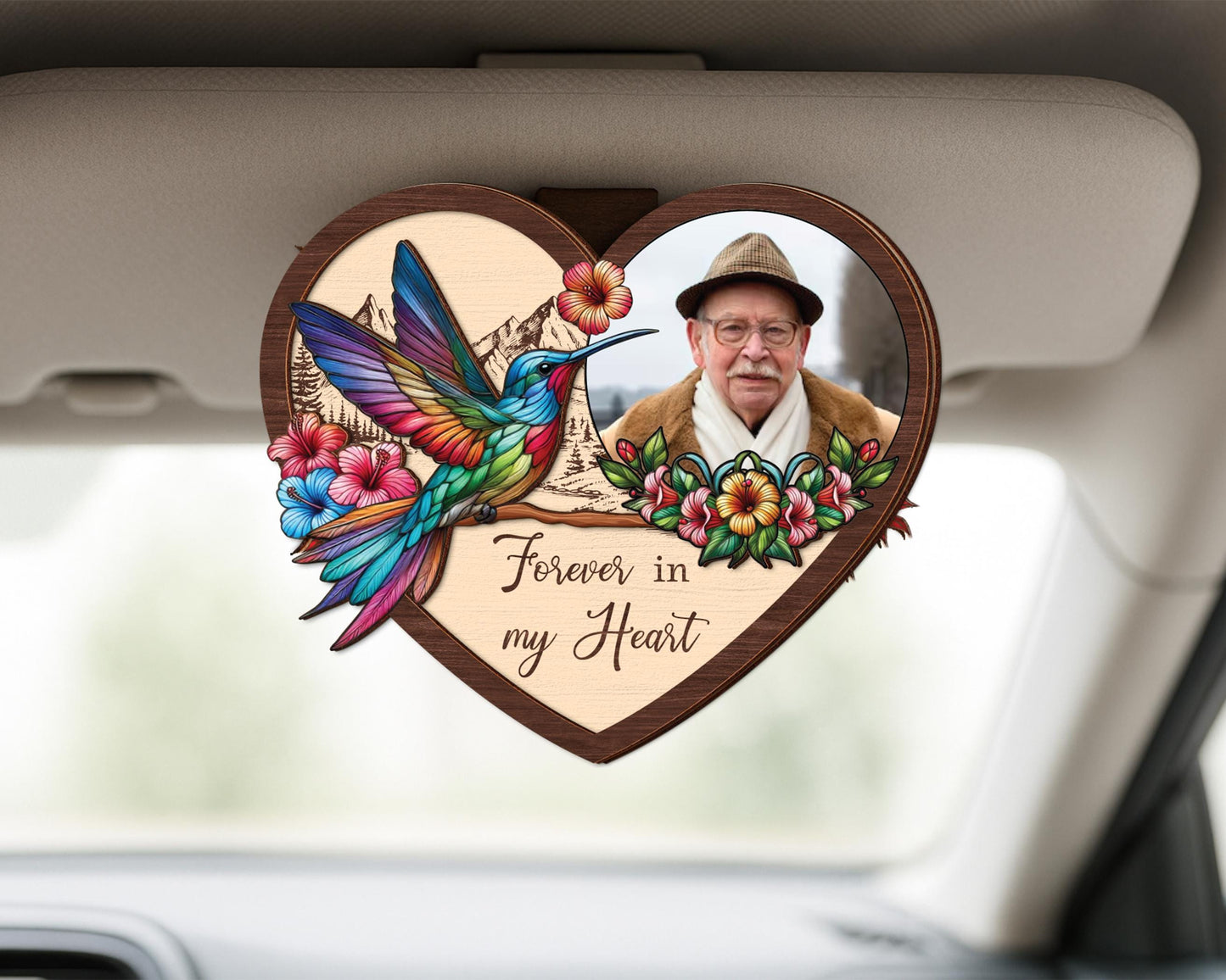 Personalized Memorial Photo Car Visor Clip,Sympathy Gift for Loss of Dad,Memorial Gift,Sun Visor Picture Clip,Remembrance,Grief Gift for Him