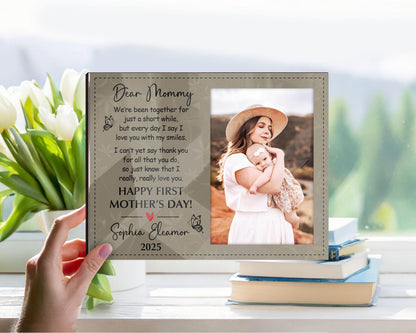 Personalized First Mother's Day Picture Frame,1st Mother's Day Gift from Baby,Dear Mommy Poem,Mother's Day 2025 Gift New Mom,Gift for Wife