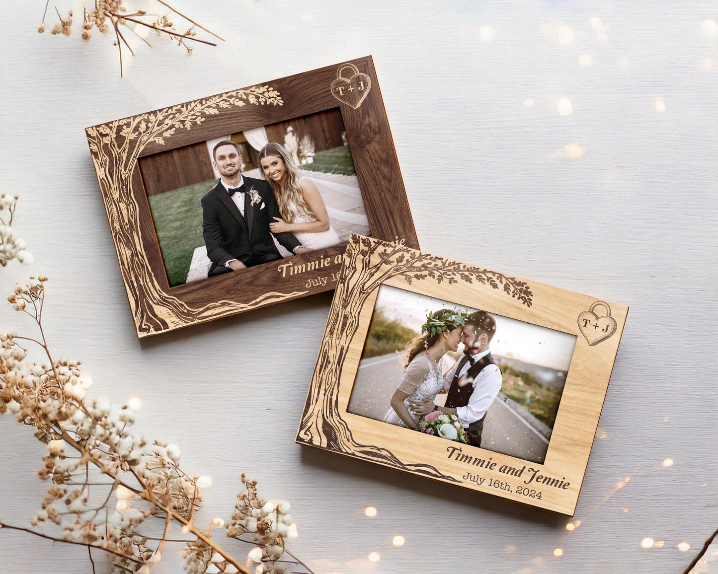 Personalized Wedding Gift,Engagement Photo Frame Plaque,Wedding Picture Frame with Date,Couple Gift,Newlywed Gift,Gift for Husband Wife