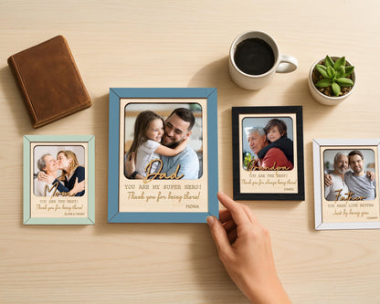 Personalized Photo Sign for Dad,Father's Day Gift for Daddy,Father Gift,Birthday Gift,Thank you dad,Picture Frame,Grandpa Gift,Best Dad Ever