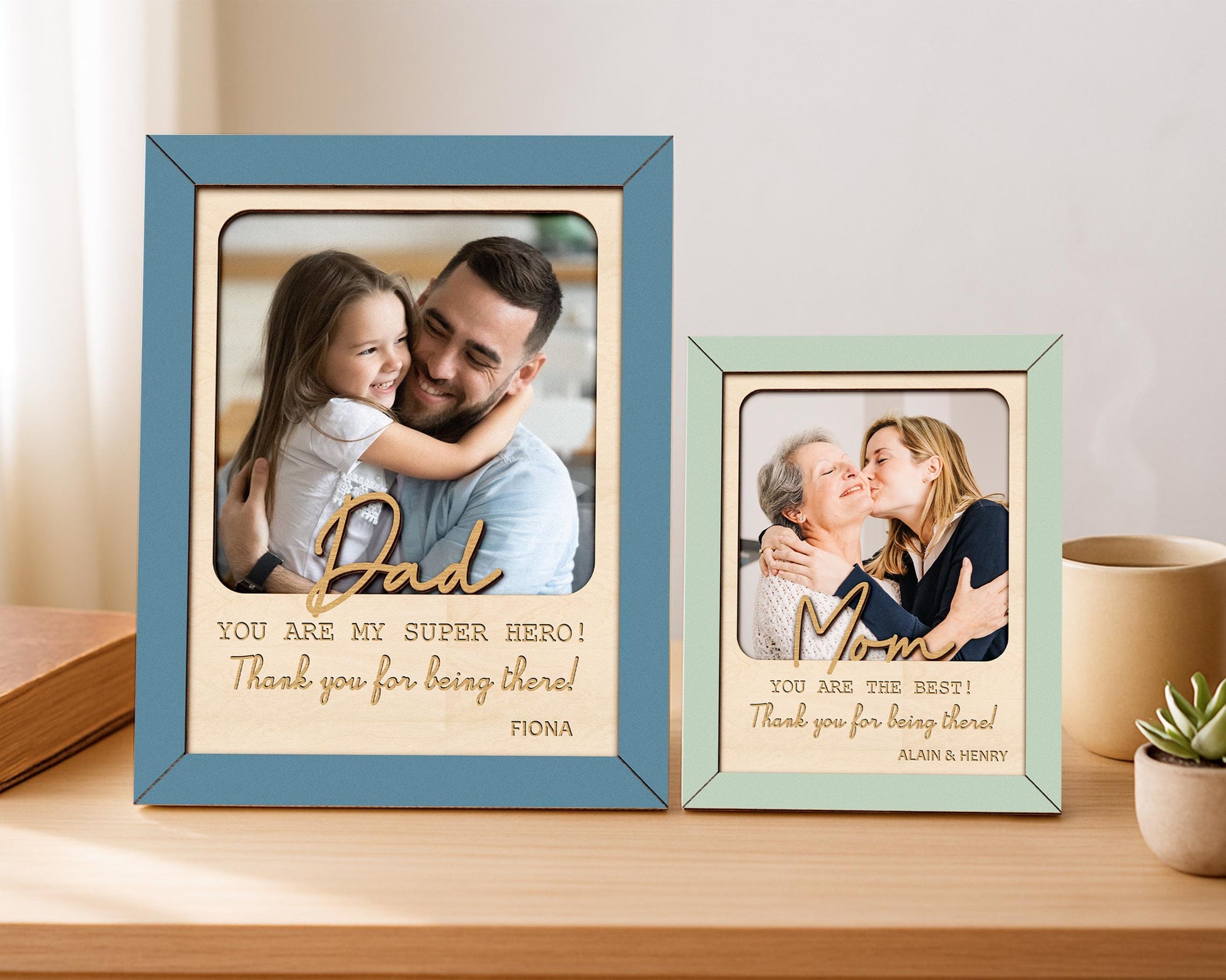Personalized Photo Sign for Dad,Father's Day Gift for Daddy,Father Gift,Birthday Gift,Thank you dad,Picture Frame,Grandpa Gift,Best Dad Ever