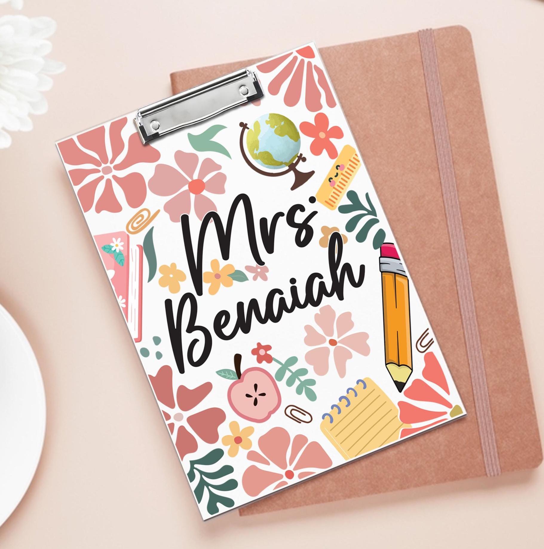 Customized Teacher Clipboard, Teacher Appreciation Gifts, Teacher Gift, Custom Teacher Clipboard with Name, Acrylic Teacher Clipboard Gift