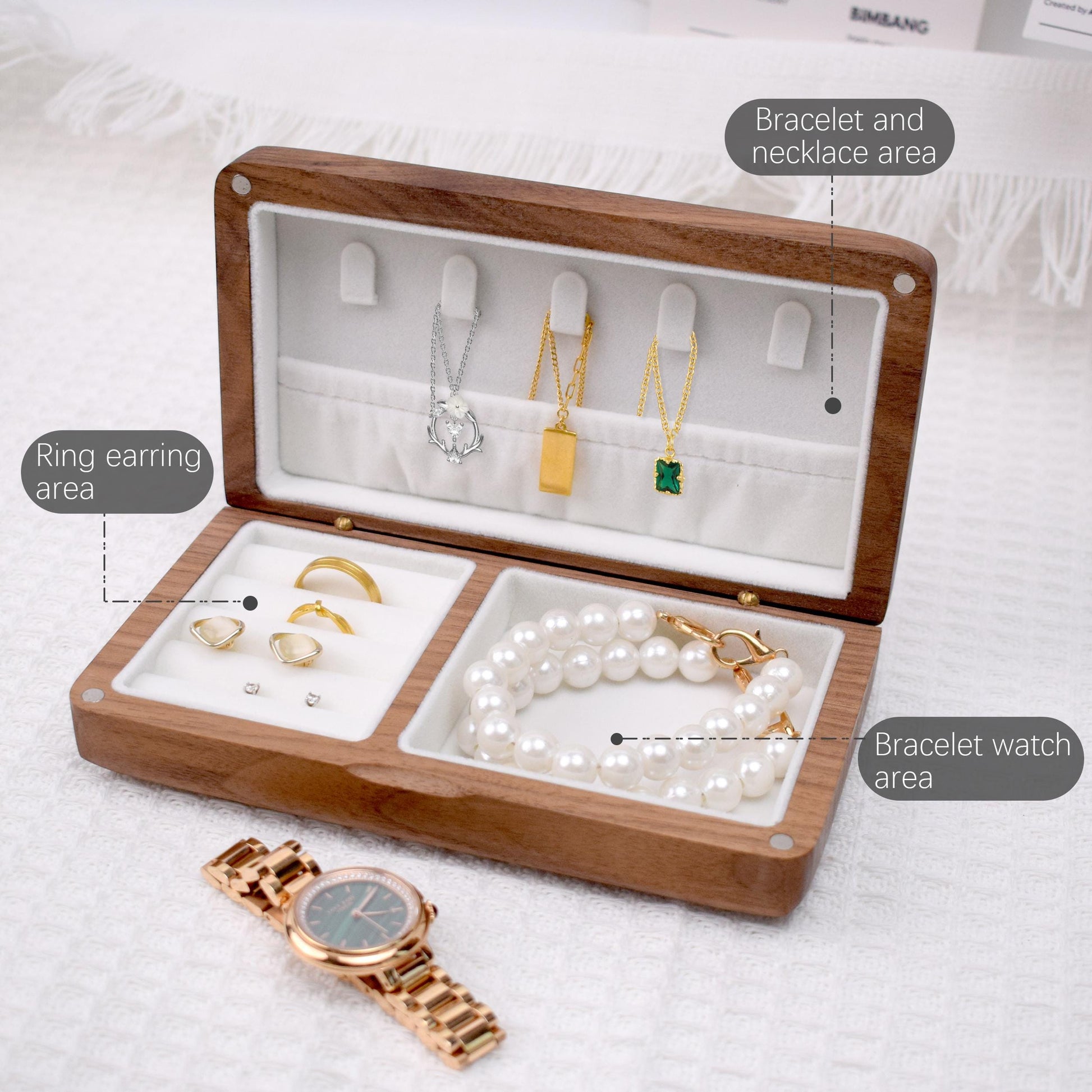 Personalized Travel Case for Women,Wooden Jewelry Organizer,Engraved Name Jewelry Travel Case,Custom Gift for Her,Bridesmaids,or Anniversary