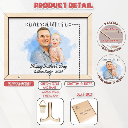 Personalised Dad Drawing, Fathers Day Present For Him From Daughter Wife, Meaningful Artwork, Birthday Art Gift, Father's Day unforgettable