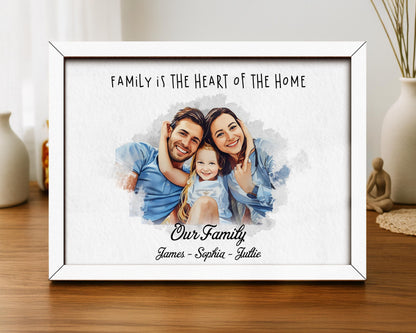 Personalised Dad Drawing, Fathers Day Present For Him From Daughter Wife, Meaningful Artwork, Birthday Art Gift, Father's Day unforgettable