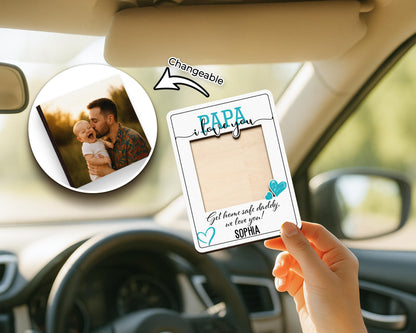 Photo Car Visor Clip for Dad, Drive Safe Dad Gift, Personalized Drive Safe Visor Photo Frame, Drive Safe Reminder, Sun Visor Clip Gifts 2025