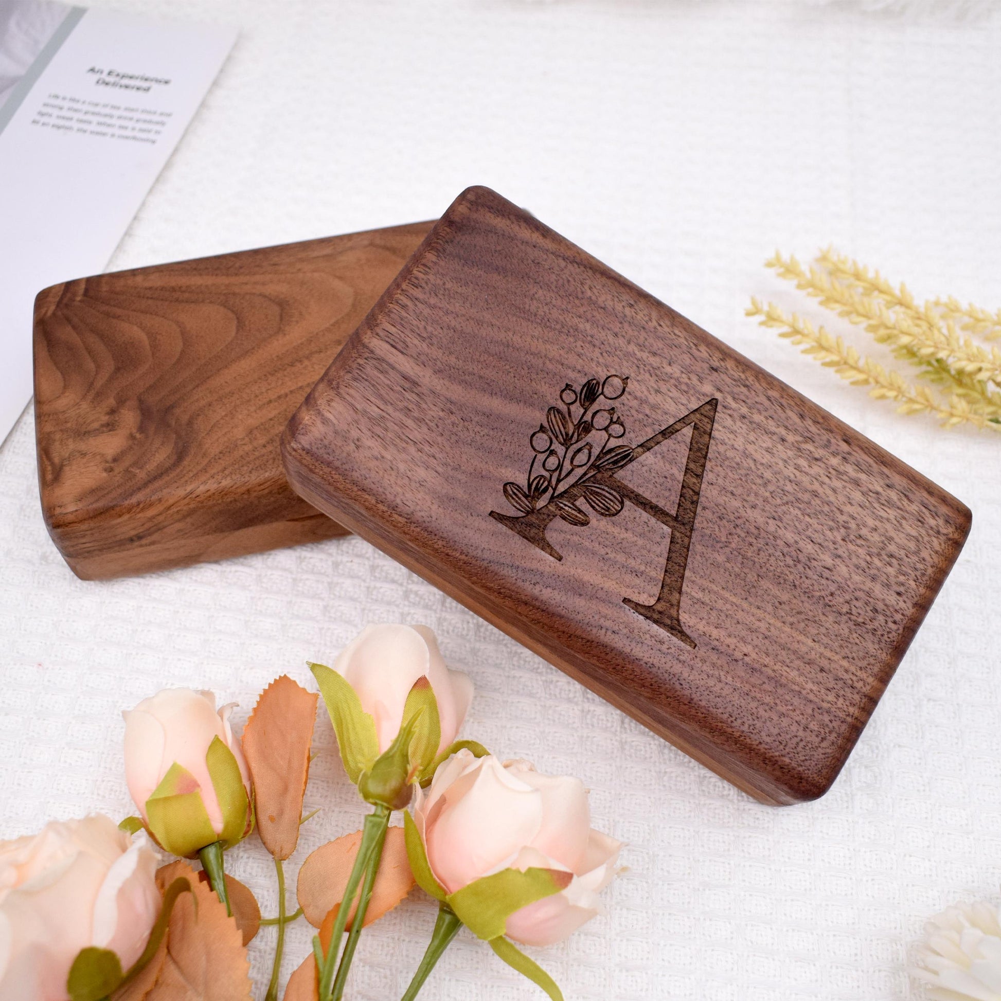 Personalized Travel Case for Women,Wooden Jewelry Organizer,Engraved Name Jewelry Travel Case,Custom Gift for Her,Bridesmaids,or Anniversary