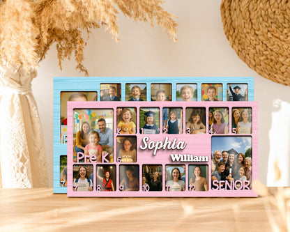 School Years Photo Frame,Pre K to Graduation School Picture Frame,Custom Grade School Photo Frame, Senior Gift,Back to School Kid Gift