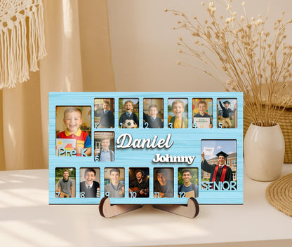 School Years Photo Frame,Pre K to Graduation School Picture Frame,Custom Grade School Photo Frame, Senior Gift,Back to School Kid Gift