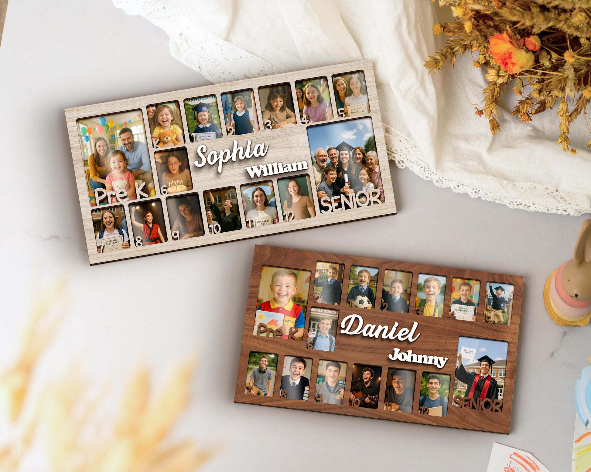 School Years Photo Frame,Pre K to Graduation School Picture Frame,Custom Grade School Photo Frame, Senior Gift,Back to School Kid Gift